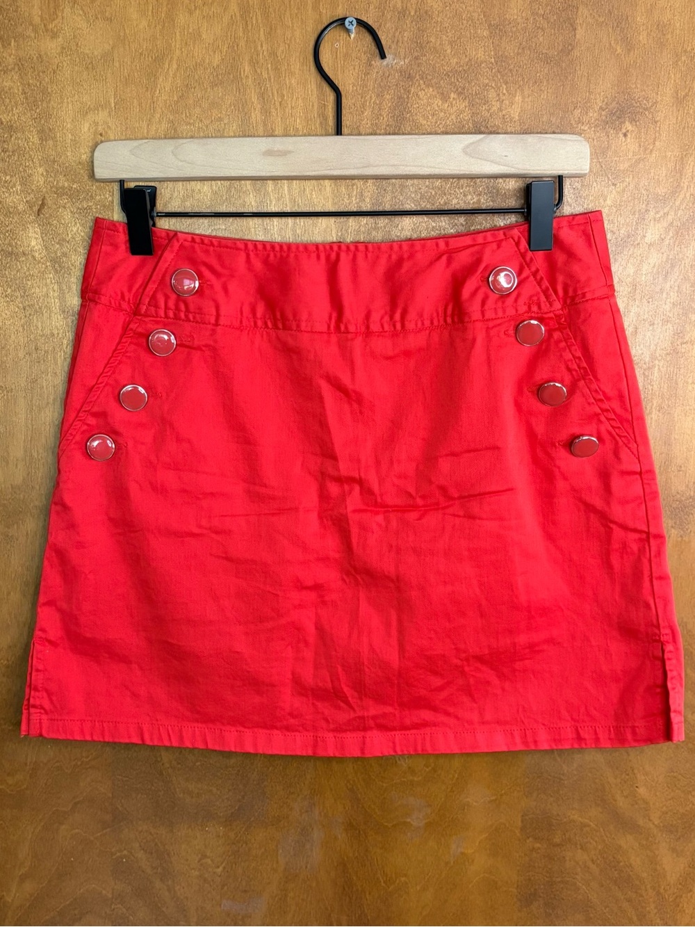 Vintage 90s Y2K Red Sailor Skort Mini Skirt High Rise Mod Retro Rockabilly Pinup